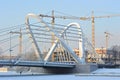 ÃÂ¡onstruction cranes and Lazarevsky bridge