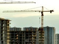 ÃÂ¡onstruction site with tower cranes on building construction.