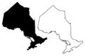 Ontario Canada map vector