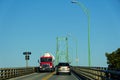 Ontario, Canada - October 27, 2019 - The view of the traffic on Thousands Islands Bridge crossing St Lawrence River