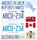 Ontario car license plate, Canada