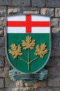 Ontario Privincial Coat of Arms, Central Canada Royalty Free Stock Photo