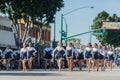 Ontario High School Marching band of the famous Temple City Cam Royalty Free Stock Photo