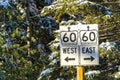 Ontario Highway 60 direction road signs Royalty Free Stock Photo