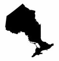 Ontario province dark silhouette map