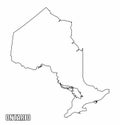 Ontario province outline map