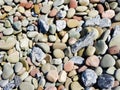 Lake Ontario southern shoreline of rocks and pebbles