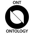 Ontology Coin cryptocurrency blockchain icon. Virtual electronic, internet money or cryptocoin symbol, logo Royalty Free Stock Photo