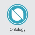 Ontology - Crypto Currency Illustration. Royalty Free Stock Photo