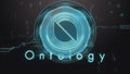 Ontology ONT cryptocurrency symbol Royalty Free Stock Photo