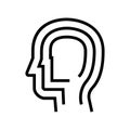 ontology philosophy line icon vector illustration Royalty Free Stock Photo