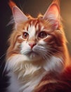 Maine coone cat on a neutral dark background Royalty Free Stock Photo