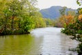 Onuma national park with river and mountain background in autumn and Mount