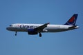 Onur Air aircraft flying in the blue sky