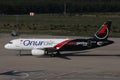 Onur Air aircraft taxiing in Koln Bon Airport Royalty Free Stock Photo