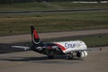 Onur Air aircraft taxiing in Koln Bon Airport Royalty Free Stock Photo