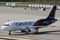 Onur Air aircraft taxiing in Koln Bon Airport