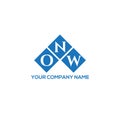 ONW letter logo design on WHITE background. ONW creative initials letter logo concept. Royalty Free Stock Photo
