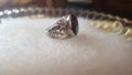 Onyx sterling silver ring Royalty Free Stock Photo