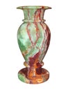 Onyx vase isolated on white Royalty Free Stock Photo