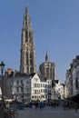 Onze-Lieve-Vrouwekathedraal in Antwerp, belgium Royalty Free Stock Photo