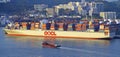 Oocl container cargo ship