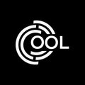 OOL letter logo design on black background. OOL creative initials letter logo concept. OOL letter design