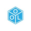 OOL letter logo design on black background. OOL creative initials letter logo concept. OOL letter design