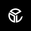 OOL letter logo design on black background. OOL creative initials letter logo concept. OOL letter design