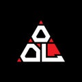 OOL triangle letter logo design with triangle shape. OOL triangle logo design monogram. OOL triangle vector logo template with red Royalty Free Stock Photo