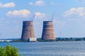 ÃÂ¡ooling towers of Zaporizhia Nuclear Power Station in Enerhodar Royalty Free Stock Photo