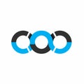 OOO, COC, CXC initials modern technology logo and vector icon Royalty Free Stock Photo
