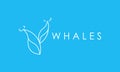 whales logo design, whales logo icon Royalty Free Stock Photo