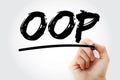 OOP - Object Oriented Programming acronym Royalty Free Stock Photo