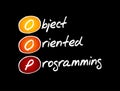 OOP - Object Oriented Programming acronym Royalty Free Stock Photo