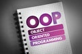 OOP - Object Oriented Programming acronym Royalty Free Stock Photo
