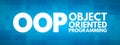 OOP - Object Oriented Programming acronym Royalty Free Stock Photo