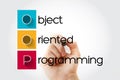 OOP - Object Oriented Programming acronym, technology concept background