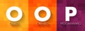 OOP Object-oriented programming - based on the concept of objects, which can contain data and code, acronym text concept Royalty Free Stock Photo