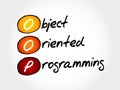 OOP Object Oriented Programming Royalty Free Stock Photo