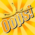 Oops banana skin Royalty Free Stock Photo