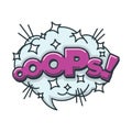 Oops bubble sound blast vector cartoon cloud