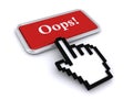 Oops! button Royalty Free Stock Photo