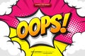 Oops Comic Cartoon Retro Pop Art Text Effect Royalty Free Stock Photo