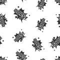Oops comic sound effects seamless pattern background. Business f Royalty Free Stock Photo
