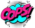 OOPS Comic Text Art on dot background Royalty Free Stock Photo