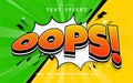 Oops comic text effect editable Royalty Free Stock Photo