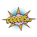 Oops comic word Royalty Free Stock Photo