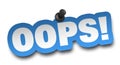 Oops concept 3d illustration isolated Royalty Free Stock Photo
