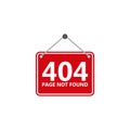 Oops 404 error page not found sign Royalty Free Stock Photo